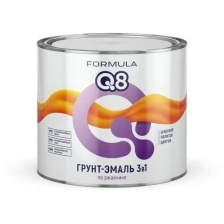 Грунт-эмаль по ржавчине Formula Q8 3 в 1, матовая, 1,9 кг, черная