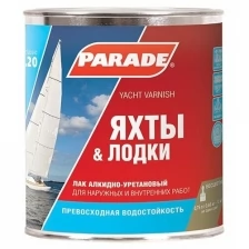 Лак алкидно-уретановый Parade L20 яхтный полуматовый 2,5 л