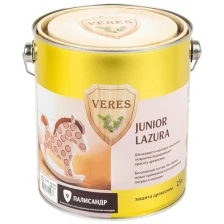 Декоративная пропитка для дерева Veres Junior Lazura №27, матовая, 0,25 л, изумрудная