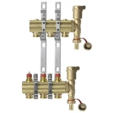 Danfoss Комплект коллекторов Danfoss FHF-3 set с кронштейнами и воздухоотводчиками, 3 контура