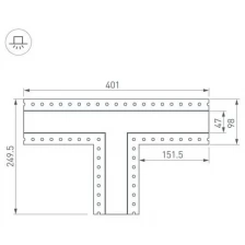 Arlight Тройник SL-LINIA45-FANTOM (Arlight, Металл) 030107