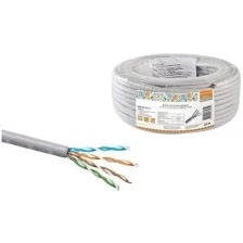 Кабель витая пара народный U/UTP Cat 5e 4х2х24AWG CCA (25м) PVC, серый