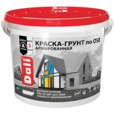 Краска-грунт по OSB Dali, армированная, матовая, база A, белая, 3 кг