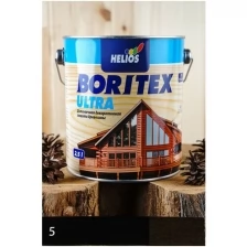 Boritex Ultra декоративное лазурное покрытие (№5 эбеновое дерево, 2,5 л)