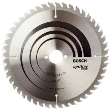 Пильный диск по дереву Bosch Optiline Wood 230х30x2.8мм (48 уб) (2608640629)