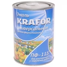 Грунт-эмаль по ржавчине серый 1л KRAFOR 4300002211