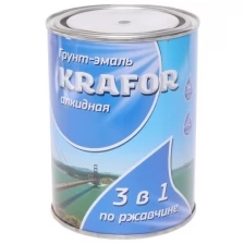 Грунт-эмаль по ржавчине черный 1л KRAFOR 4300002214