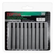 Насадка TORX T30 75мм LONG 10шт блистер TOPTUL (FSEB1230G)