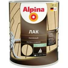 Лак яхтный Alpina, алкидно-уретановый, шелковисто-матовый, 2,5 л