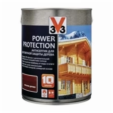 Антисептик алкидный V33 POWER PROTECTION 117396, полуглянец, красное дерево, 2,5л