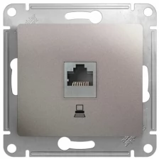 Розетка компьютерная RJ45 кат.5E Glossa Schneider Electric, Платина