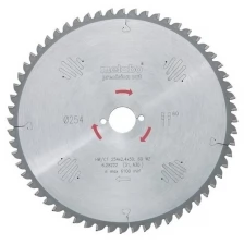 Metabo Пильный диск 254x2,4х30мм,HM,60WZ,5neg 628222000